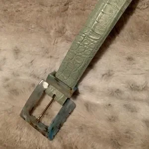 Carlisle | Accessories | Carlisle Snakeskin Mint Belt | Poshmark display picture 2